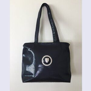 *SOLD* Vintage Istante by Versace Black Tote Shoulder Bag Made in Italy